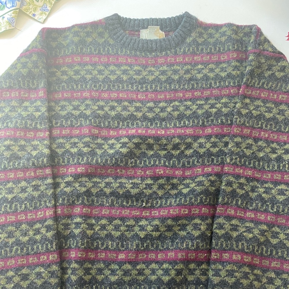 Retro Wool Sweater - image 1